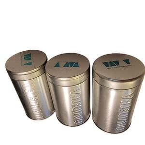 (3) DAVID'S TEA Tins Lot Reusable Collectible